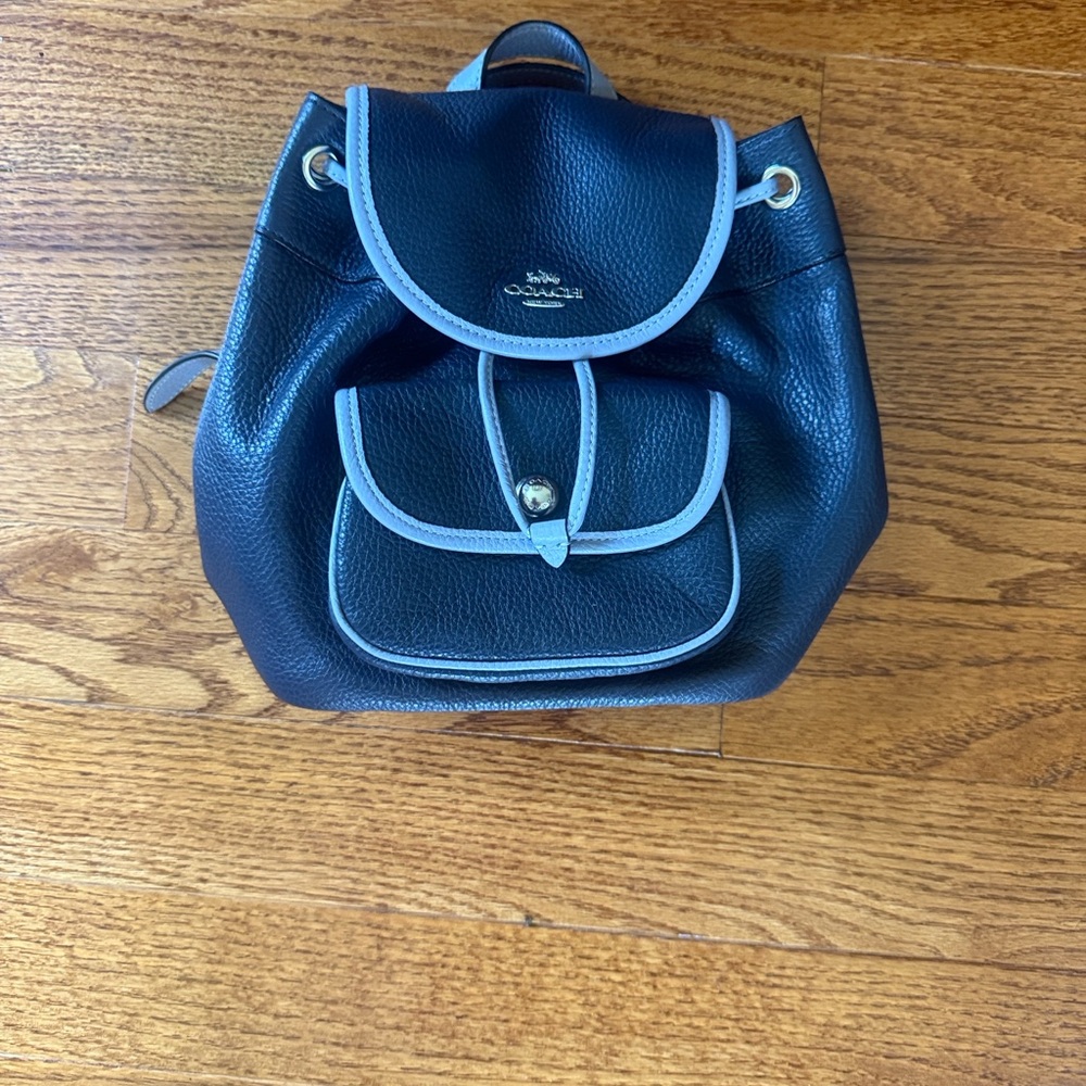Coach Navy and light blue Pennie 22 Backpack